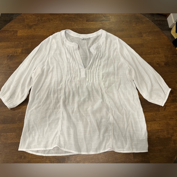 Counterparts Tops - Counterparts White Casual Button Down Shirt